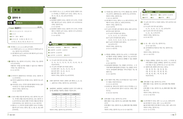 개념원리 중학수학 2-2 답지