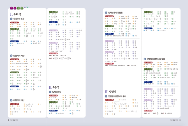 일품 중등 수학2(상) 546제 답지 (2019)